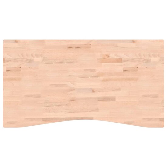 Bureaublad 110X(55-60)X2,5 Cm Massief Beukenhout 110 x (55-60) x 2.5 cm Naturel
