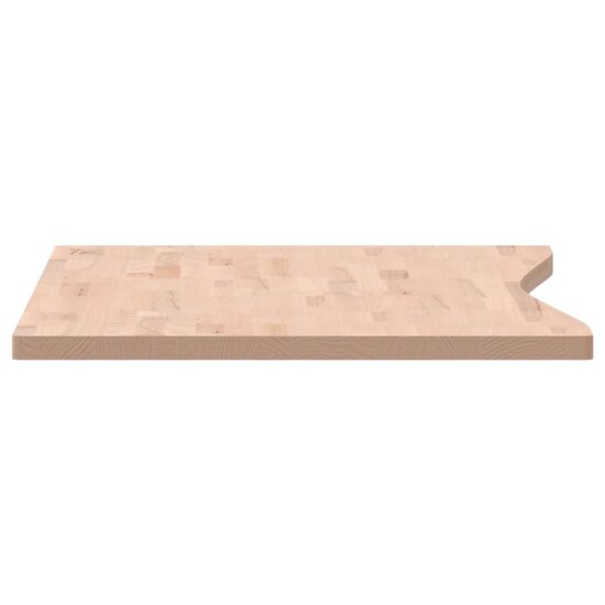 Bureaublad 110X(55-60)X2,5 Cm Massief Beukenhout 110 x (55-60) x 2.5 cm Naturel