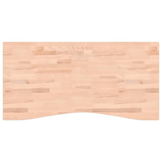 Bureaublad 110X(50-55)X2,5 Cm Massief Beukenhout 110 x (50-55) x 2.5 cm Naturel