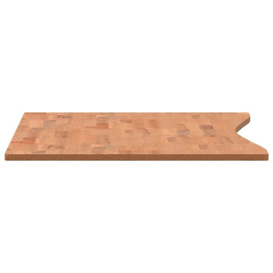 Bureaublad 110x(55-60)x1,5 cm massief beukenhout
