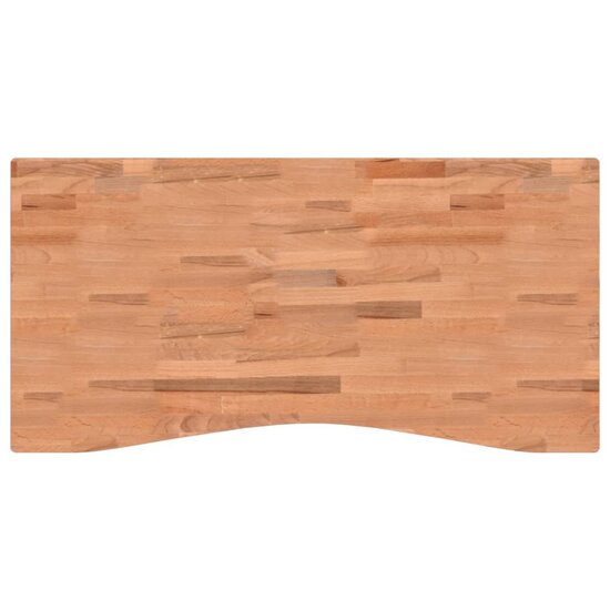 Bureaublad 110X(50-55)X2,5 Cm Massief Beukenhout 110 x (50-55) x 2.5 cm Bruin