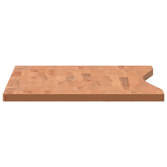 Bureaublad 110X(50-55)X2,5 Cm Massief Beukenhout 110 x (50-55) x 2.5 cm Bruin