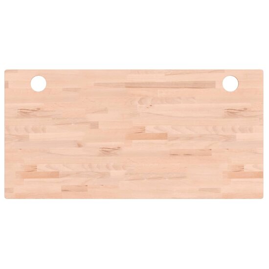 Bureaublad 100X50X2,5 Cm Massief Beukenhout 100 x 50 x 2.5 cm Naturel