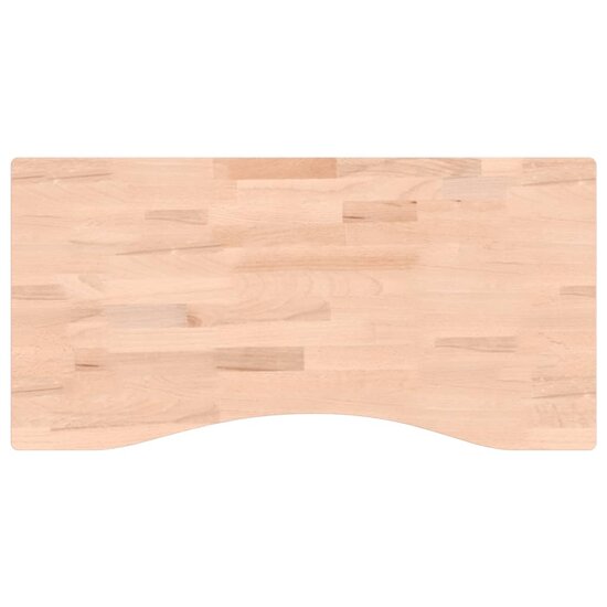 Bureaublad Massief Beukenhout 80 x (36-40) x 4 cm Naturel
