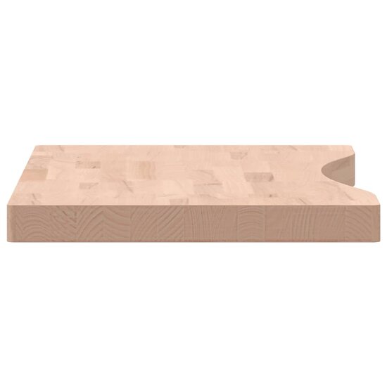 Bureaublad Massief Beukenhout 80 x (36-40) x 4 cm Naturel