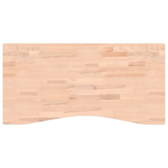 Bureaublad 100X(45-50)X2,5 Cm Massief Beukenhout 100 x (45-50) x 2.5 cm Naturel