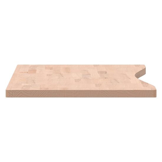 Bureaublad 100X(45-50)X2,5 Cm Massief Beukenhout 100 x (45-50) x 2.5 cm Naturel