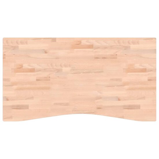 Bureaublad 110x(55-60)x4 cm massief beukenhout