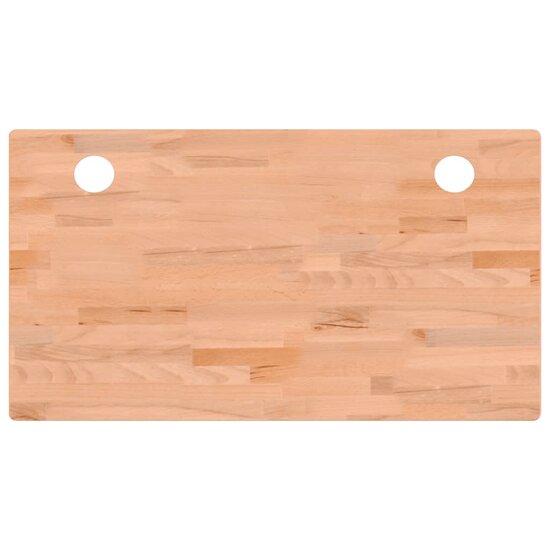 Bureaublad 110X60X2,5 Cm Massief Beukenhout 110 x 60 x 2.5 cm Bruin