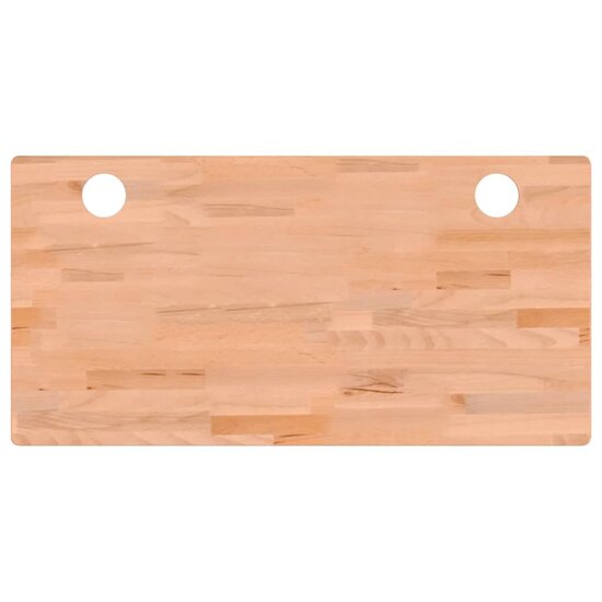 Bureaublad 110X55X2,5 Cm Massief Beukenhout 110 x 55 x 2.5 cm Bruin
