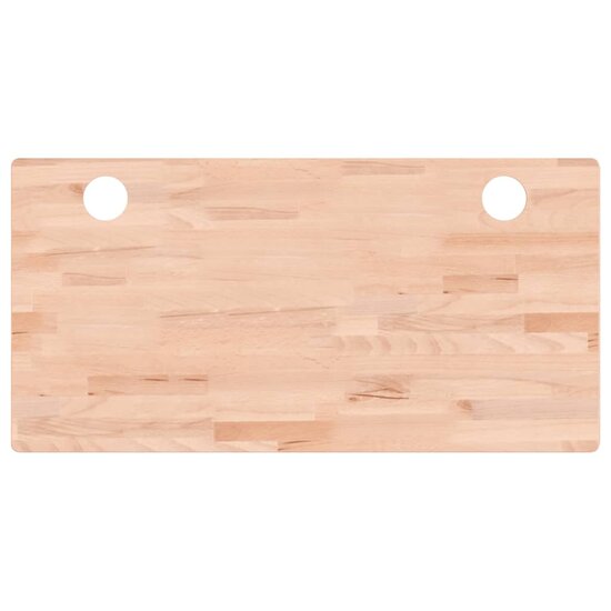 Bureaublad Massief Beukenhout 110 x 55 x 4 cm Naturel