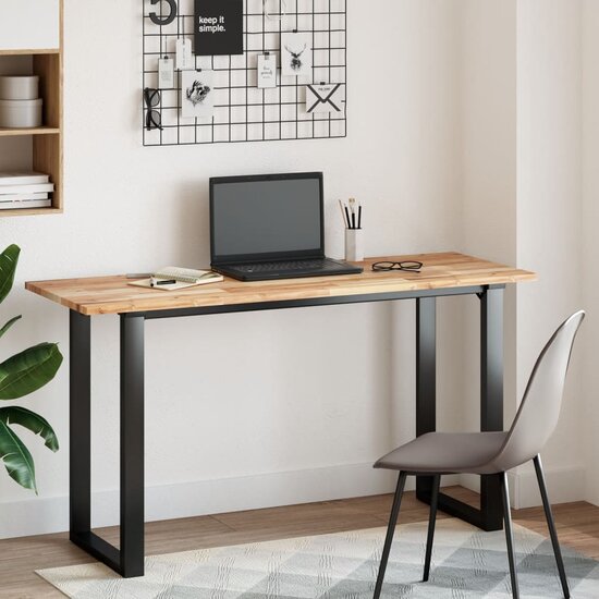 Bureaublad Onbehandeld Massief Acaciahout 120 x 50 x 2 cm Naturel