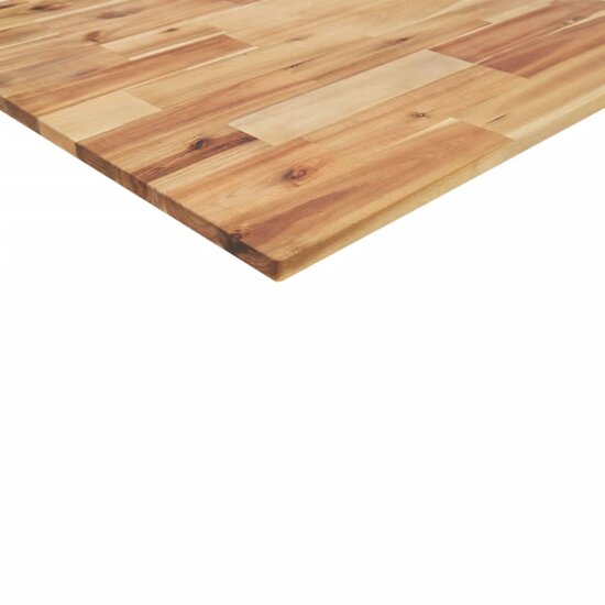 Bureaublad Met Olieafwerking Massief Acaciahout 100 x 80 x 2 cm Donkerbruin
