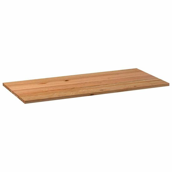 Bureaublad Rechthoekig 220X100X4Cm Massief Eikenhout Lichtbruin 220 x 100 x 4 cm