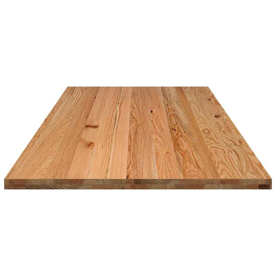Bureaublad Rechthoekig 220X100X4Cm Massief Eikenhout Lichtbruin 220 x 100 x 4 cm