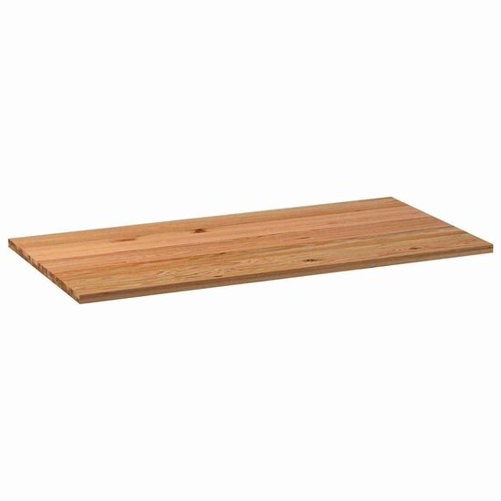 Bureaublad Rechthoekig 200X100X4Cm Massief Eikenhout Lichtbruin 200 x 100 x 4 cm