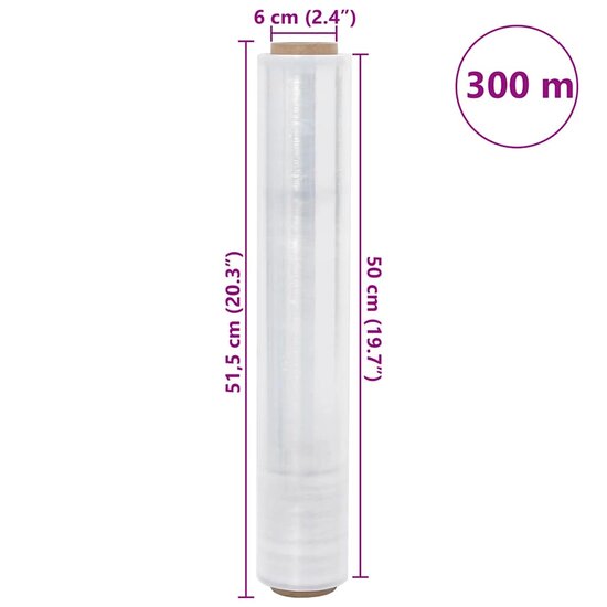 Stretchfilm 2 st transparant 23 &mu;m 50 cm x 300 m