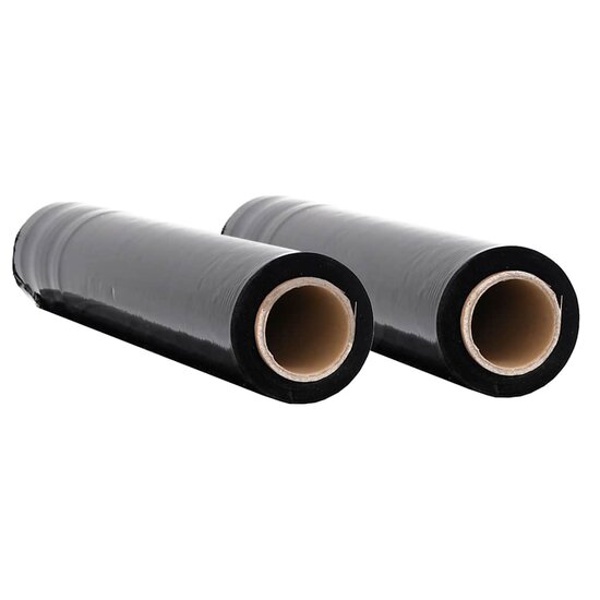 Stretchfilm 2 st 30 &mu;m 50 cm x 150 m zwart