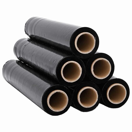 Stretchfilm 30 &Mu;m 6 50 cm x 150 m Zwart