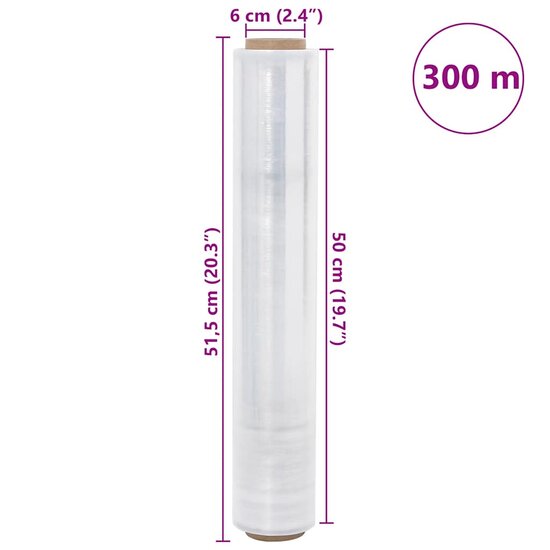 Stretchfilm Transparant 30 &Mu;m 6 50 cm x 300 m Doorzichtig