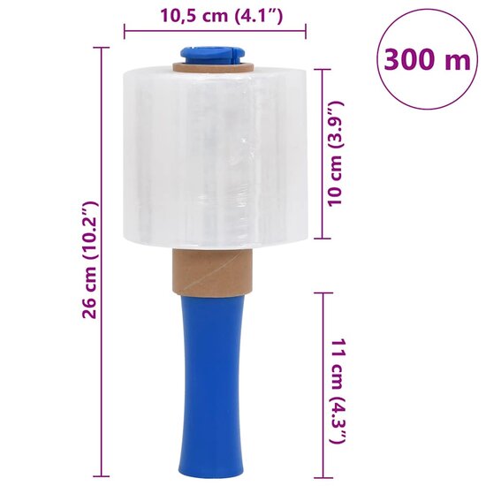 Stretchfolies 10 st Transparant 23 &micro;m 10 cm x 300 m