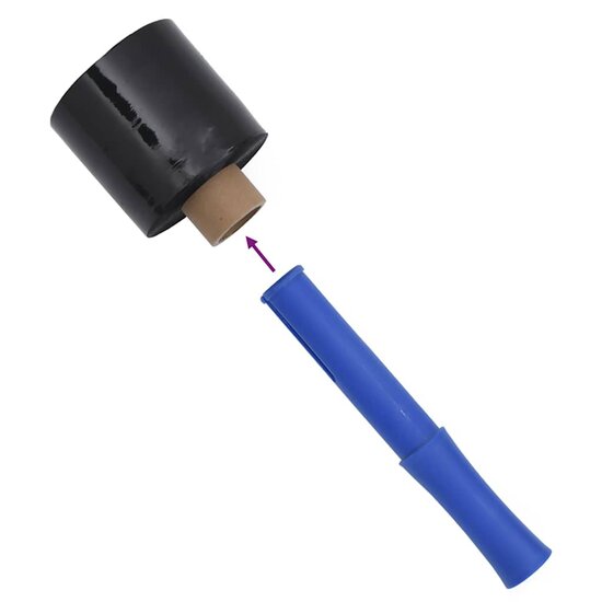 Stretchfolies 10 stuks zwart 23 &micro;m 10 cm x 300 m