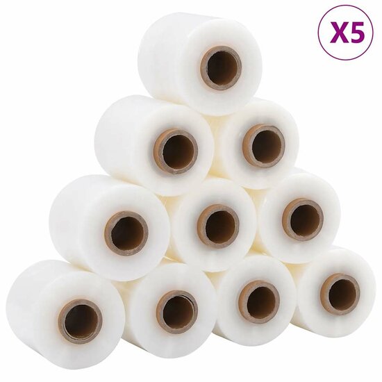 Stretchfolies 50 Stuks Transparant 23 &Mu;m 10 cm x 150 m Doorzichtig