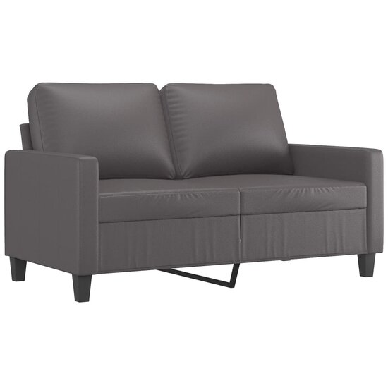 3-Delige Loungeset Met Kussens Kunstleer Grijs
