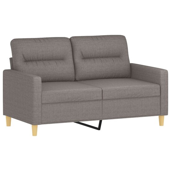 2-delige Loungeset met kussens stof taupe