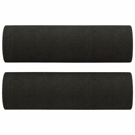 3-delige Loungeset met kussens stof zwart