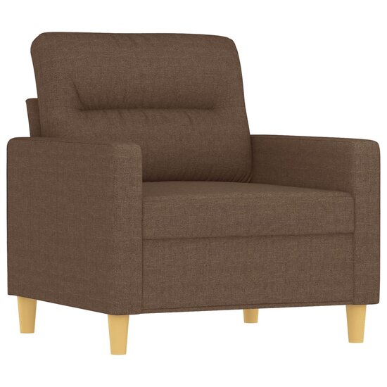 4-delige Loungeset met kussens stof bruin