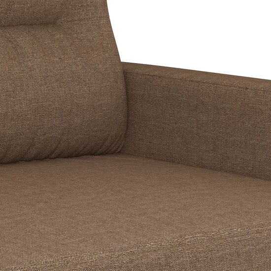 4-delige Loungeset met kussens stof bruin