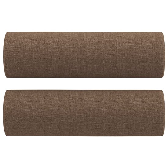4-delige Loungeset met kussens stof bruin