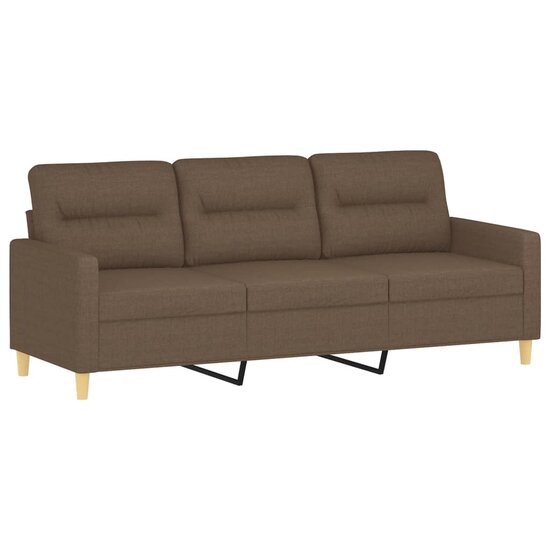 3-delige Loungeset met kussens stof bruin