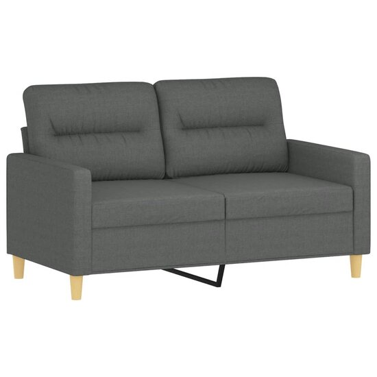 4-Delige Loungeset Met Kussens Stof Donkergrijs