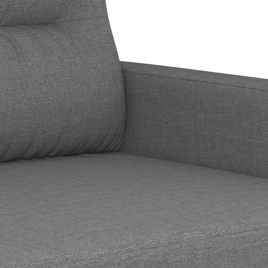 4-Delige Loungeset Met Kussens Stof Donkergrijs