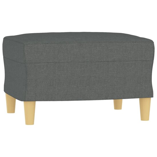 3-Delige Loungeset Met Kussens Stof Donkergrijs
