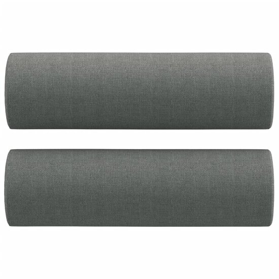 3-Delige Loungeset Met Kussens Stof Donkergrijs