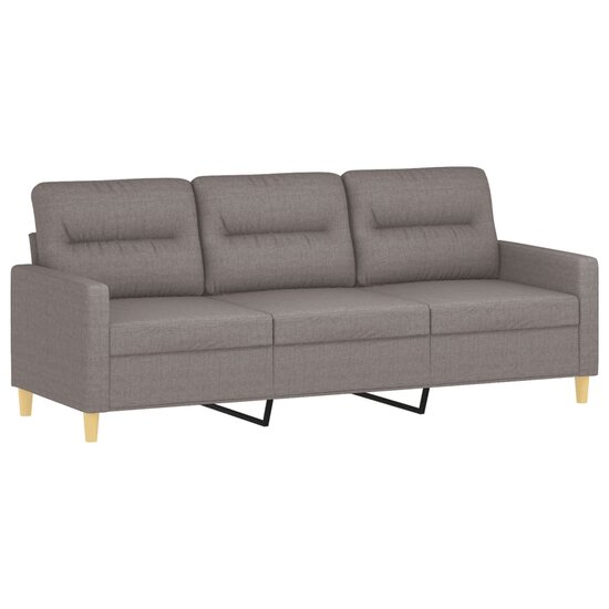 3-Delige Loungeset Met Kussens Stof Taupe