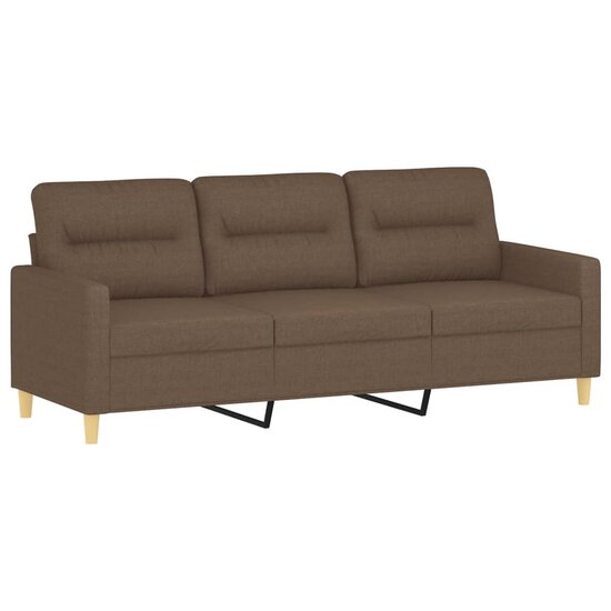 2-Delige Loungeset Stof Bruin met kussens