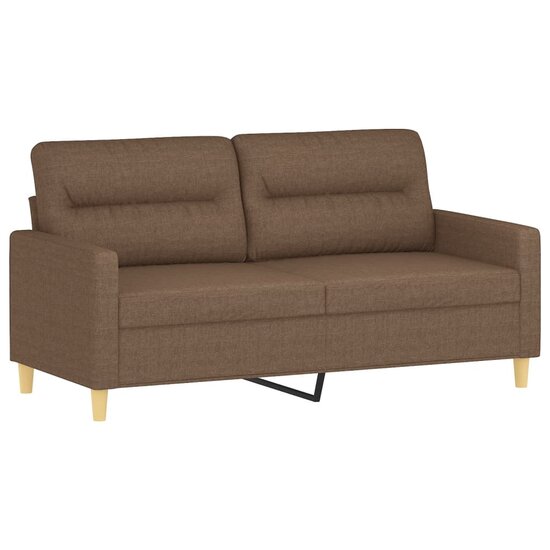 2-Delige Loungeset Stof Bruin met kussens