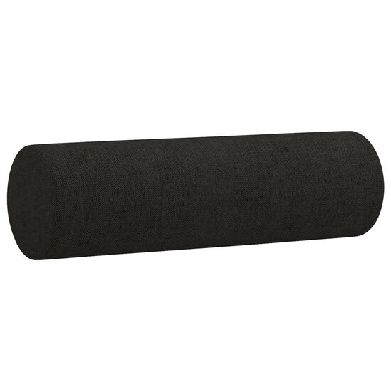 3-Delige Loungeset Met Kussens Stof Zwart