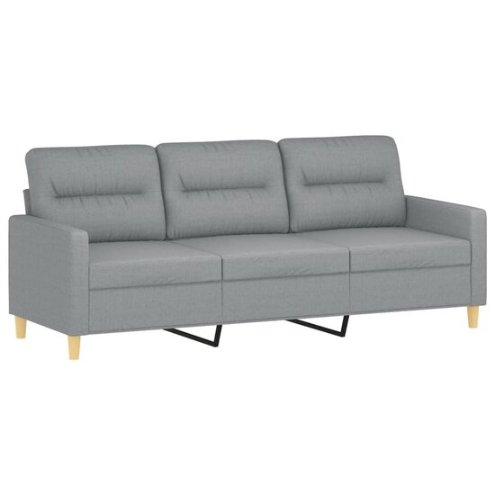 2-Delige Loungeset Stof Lichtgrijs met kussens