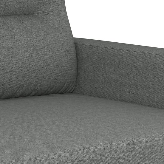 3-Delige Loungeset Met Kussens Stof Donkergrijs