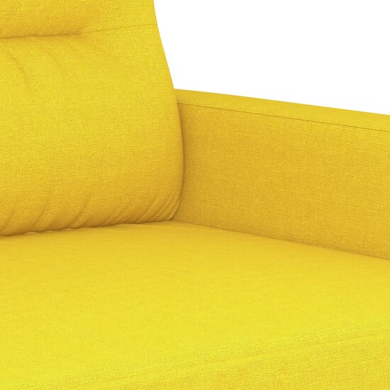 4-Delige Loungeset Met Kussens Stof Lichtgeel