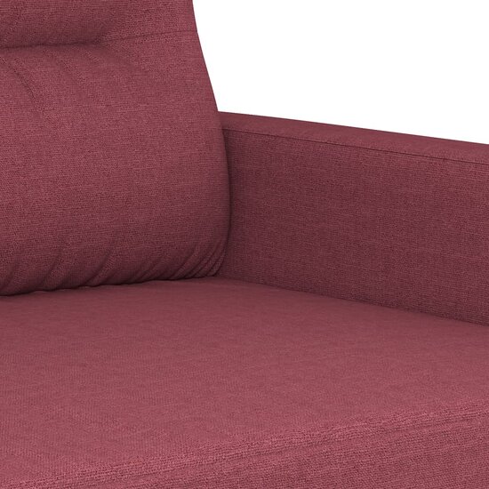 2-Delige Loungeset Stof Wijnrood met kussens