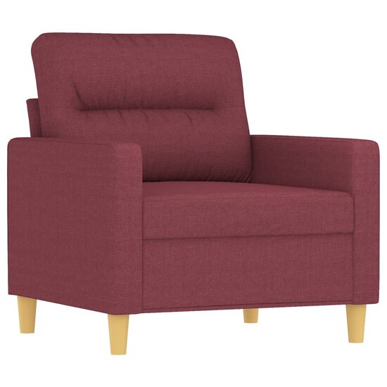 4-Delige Loungeset Met Kussens Stof Wijnrood