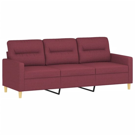 4-Delige Loungeset Met Kussens Stof Wijnrood