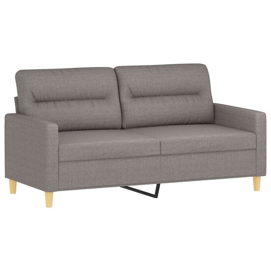 3-Delige Loungeset Met Kussens Stof Taupe