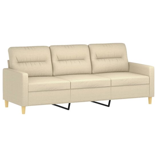 4-Delige Loungeset Met Kussens Stof Kleurig Cr&egrave;me